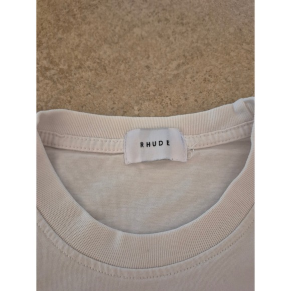 Rhude Sunset Mountain Logo T-Shirt White Men's - Large - Picture 5 of 11